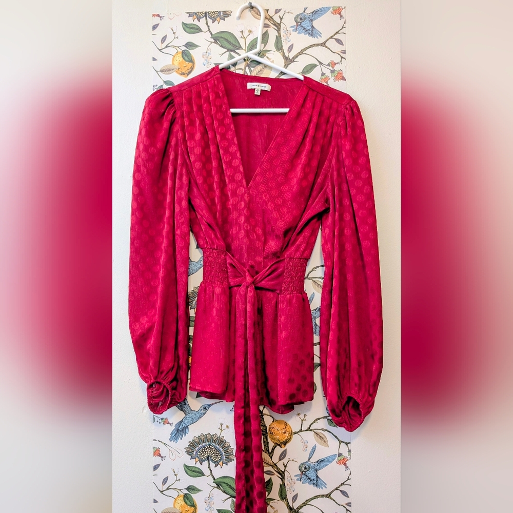 Max Studio Vibrant Red Blouse
